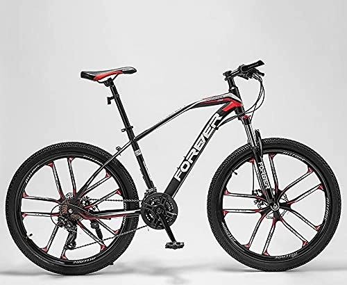 Mountain Bike : Variable Speed Mountain Bike, Male Wild, Adult Women'S Cross-Country, Bicycle Adult-Top With [Ten Knife Wheel] Black Red_21 Speed 27.5 Inch，Seat For Mountain Bikes
