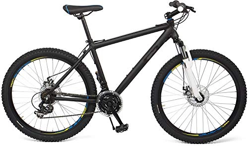 Mountain Bike : Varilux Mountain Bike 26 inch for men and women in black, bicycle with aluminium frame Shimano derailleur system and disc brakes