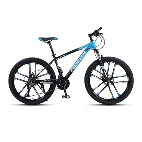 Mountain Bike : VIIPOO Mountain bike for teenagers and adults from 160 / 168 cm bike, mechanical double disc brakes front and rear, sport outdoor cross-country mountain Bike, Blue-24‘’ / 30 Speed