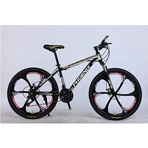 Mountain Bike : VVBGTS Foldable MountainBike 26 Inch 21 / 24 / 27 / 30 Shift Mountain Bike, One Wheeldual Disc Brake, for Men, Women, Students (Color : 1, Size : 24Speed) (Color : 3, Size : 30Speed)
