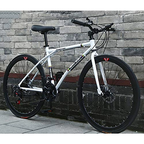 Mountain Bike : WANG-L 26 Inch Variable Speed Mountain Bike, Adult Male And Female High Carbon Steel 24 Speed High Speed Bicycle Suspension Mountain Bike, Bicycle Outdoor Riding, Black