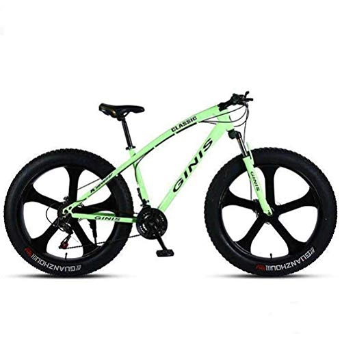 Mountain Bike : WJSW Dual Suspension Bike - Riding Damping Mountain Bike Mens MTB Off-road City Bicycle 26 Inch (Color : Green, Size : 24 speed)