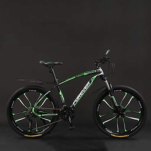 Mountain Bike : WLWLEO 26 Inch Mountain Bikes for Men, High-carbon Steel Hardtail Mountain Bike Off-Road Mountain Bicycle with Front Suspension Adjustable Seat 150kg Load, A, 26" 24 speed