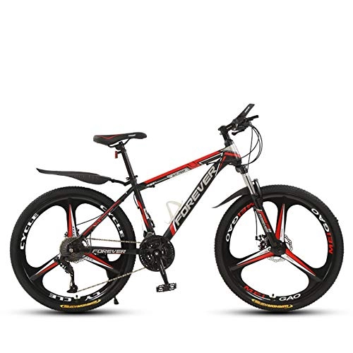 Mountain Bike : WLWLEO Mountain Bike Bicycle 24 Inch Bike for Adult Teens Offroad Mountain Bike with [Shock-absorbing Front Fork][Double Disc Brake] 18KG Lightweight MTB, D, 24" 30 speed