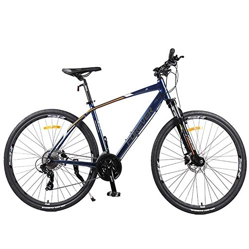Mountain Bike : Women Mountain Bikes, 26 Inch 27-Speed Mountain Trail Bike, Dual Disc Brake Aluminum Frame Hardtail Mountain Bike, Adjustable Seat, Gray FDWFN (Color : Blue)