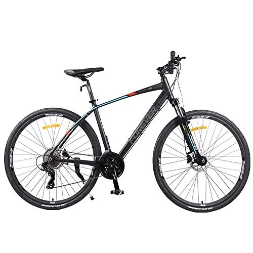 Mountain Bike : Women Mountain Bikes, 26 Inch 27-Speed Mountain Trail Bike, Dual Disc Brake Aluminum Frame Hardtail Mountain Bike, Adjustable Seat, Gray FDWFN (Color : Grey)