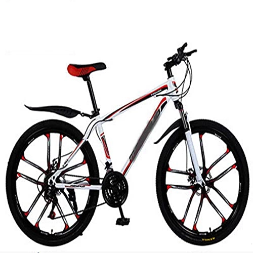 Mountain Bike : WXXMZY Lightweight 24-speed, 27-speed Mountain Bikes, Strong Aluminum Frame, Cross-country Bikes, Carbon Fiber Male And Female Variable Speed Bikes (Color : B, Inches : 24 inches)