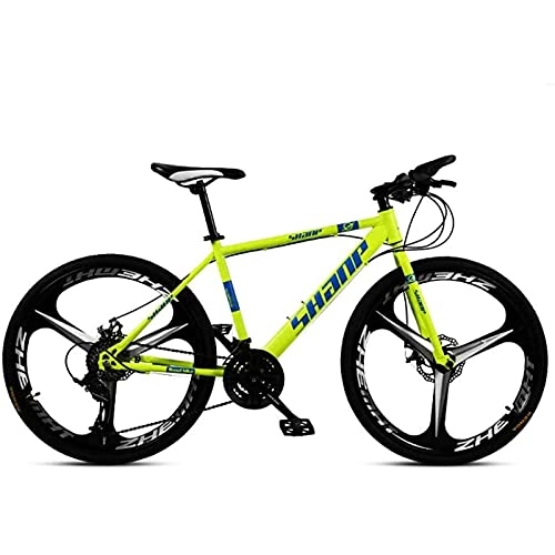 Mountain Bike : WXXMZY Road Bike 24 Inch Mountain Bike Men And Women Adult Ultralight Variable Speed Bike Three-pole Racing Bike City Commuter Bike Size: 21 Speed (Color : Yellow, Size : 30speed)