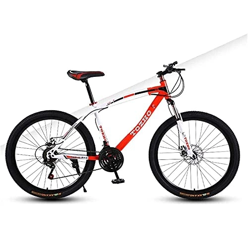Mountain Bike : WXXMZY Road Bike 26 Inch Mountain Bike, Adult Variable Speed Damping Bike, Off-road Dual Disc Brake, Spoke Wheel Bike, Racing Bike, City Commuter Bike (Color : Red, Size : 27speed)