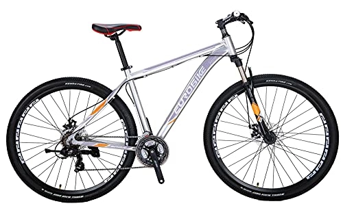 Mountain Bike : X9 Mountain Bike 29" Wheels Aluminum Frame Dual Disc Brake Adult Mountain Bicycle (SPOKE-SILVERY)