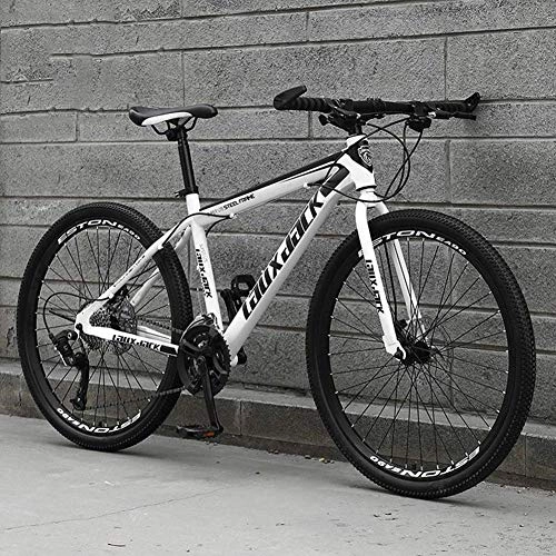 Mountain Bike : XBSLJ Mountain Bikes, Adult Mountain Bicycle, 26In Carbon Steel Foldable Mountain Bike 21 / 24 / 27 Speed Bicycle Full Suspension MTB
