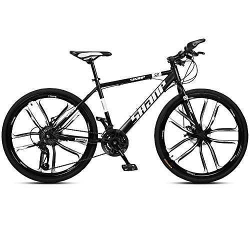 Mountain Bike : XBSLJ Mountain Bikes, Adult Mountain Bike, 24 / 26 Inch Dual Disc Brakes Mountain Bicycle, 21 / 24 / 27 Speed Bicycle MTB