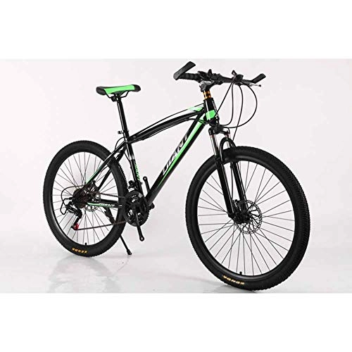 Mountain Bike : XER Hardtail Mountain Bike Frame MTB Bike High-Carbon Steel 21 Speeds 26" Wheel Mountain Bike Disc Brakes, Green