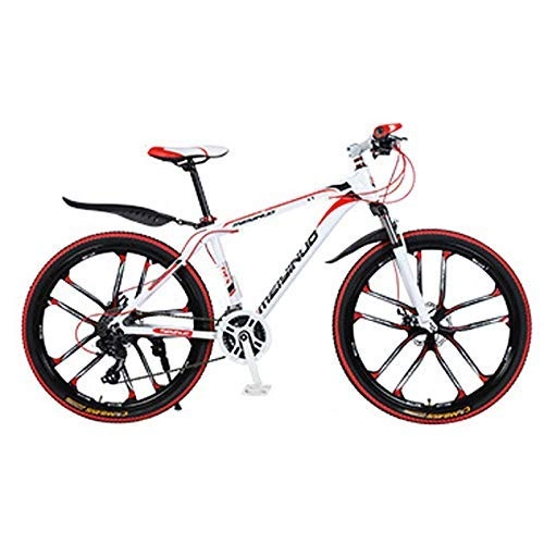 Mountain Bike : XHCP Mountain 26-Inch Bicycle, Men And Women Shock Absorption Variable Speed Student Car, 21 / 24 / 27 Speed Couple Mountain Bikes, MTB, B, 24 speed