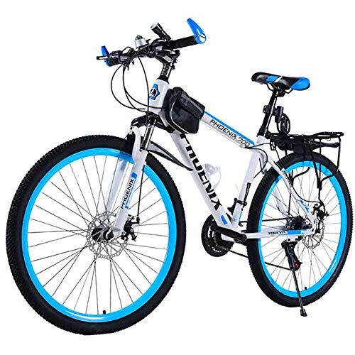 Mountain Bike : XIAOFEI Full Suspension Mountain Bike 24 / 26 Inch 21 Speed High Carbon Steel Adult Mountain Bicycle, Variable Speed Bicycle Lightweight Adult, Off-Road Shock Absorption Bicycles, A4, 26