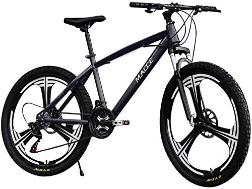 Mountain Bike : xiaoxiao666 26 inch carbon steel mountain bike 24-speed bike MTB with full suspension and stylish 6-spoke rims portable folding bike for adults youth and children-Schwarz-24 Speed