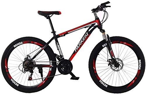Mountain Bike : xiaoxiao666 26 inch mountain bike bicycle variable speed student car men and women shock absorption road offroad 26 inch x 15 5 inch black red
