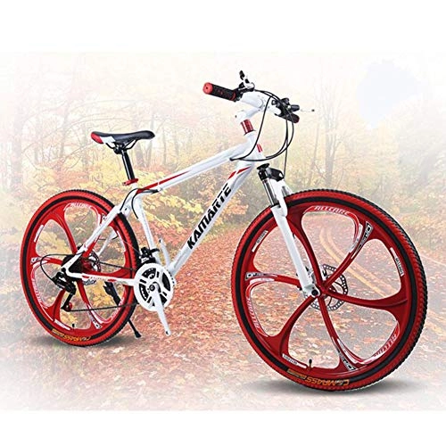 Mountain Bike : XNEQ 26-Inch Dual Disc Brake Shock Mountain Bike, One-Wheel Shift Bicycle, Folding Bike for Men And Women, 4, 24Speed