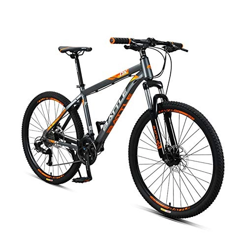Mountain Bike : Xue Mountain Bike Speed 26 Inches Wheel Dual Suspension Bike Dual Disc Brake MTB Bicycle, Gray