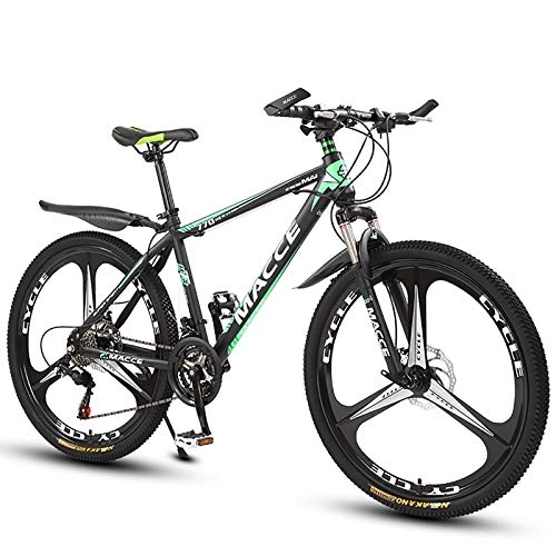 Mountain Bike : XUELIAIKEE 26 Inch 27 Speed Adult Mountain Bike, Front Suspension Dual Disc Brakes Full Mountain Bikes Carbon Steel Road Bicycle For Youth Men Women