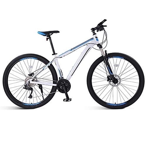 Mountain Bike : XXXSUNNY Men's mountain bike, Variable speed lightweight adult female bicycle student double shock absorption off-road bicycle, White, 29 inches