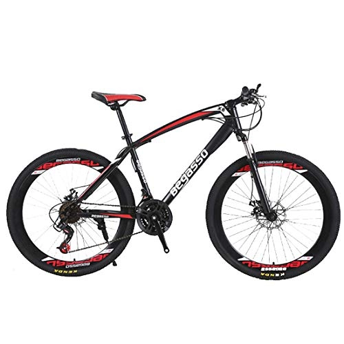 Mountain Bike : Y & Z Fashion Dual Disc Brake Spoke Wheels mountain bike, Red-OneSize