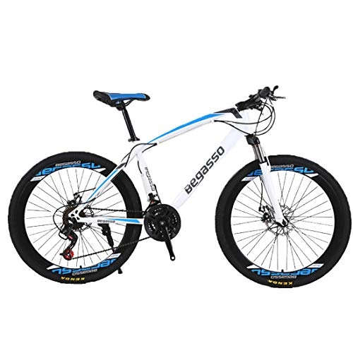 Mountain Bike : Y & Z Mountain Bike 21 Speed Suspension Mountain Wheel, Disc Brake, Two Sizes, Blue-Length: 159cm