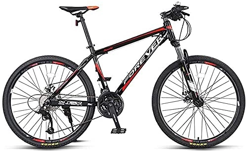 Mountain Bike : YAYY 27-speed Mountain Bike Male And Female Variable Speed Mountain Bike Racing Double Shock Absorber Adult 27 5 Inches Sturdy Tires Upgrade