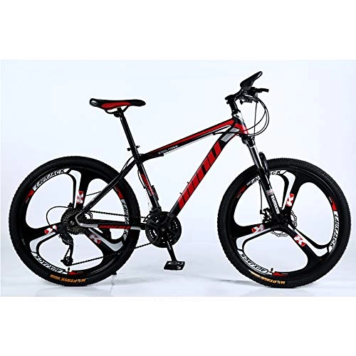 Mountain Bike : Ydshyth Lightweight 21-30 Speeds Mountain Bikes Bicycles High-Carbon Steel Hardtail Alloy Stronger Frame Disc Brake Bicycle Adjustable Seat, Metallic, 21 speed