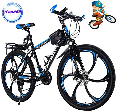 Mountain Bike : YGWLWL 21-Speed Mountain Bike, 26'' Variable Speed Bicycle, Lightweight Bicycle with Dual Disc Brake And PVC Foot Pedal, Suitable for People with Height of 155~185 Cm, B