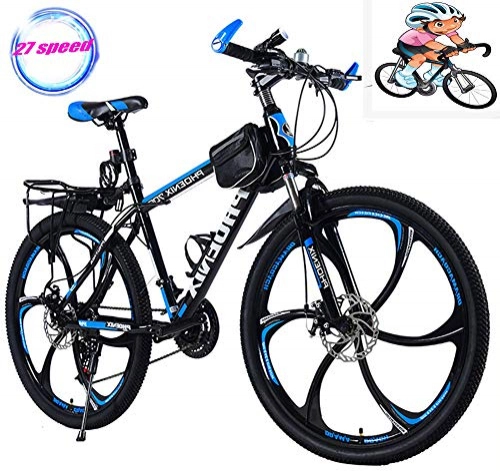 Mountain Bike : YGWLWL 24-Speed Variable Speed Bicycle, 26'' Lightweight Bicycle, Mountain Bike with All Aluminum Foot Pedal And Dual Disc Brake, Suitable for People with Height of 155~185 Cm, B