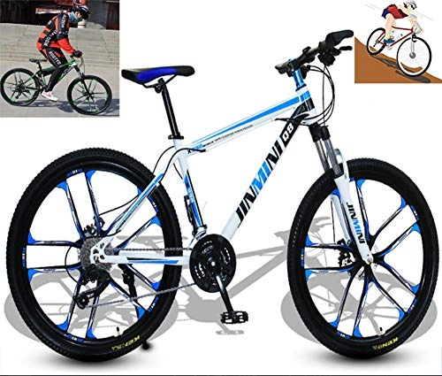 Mountain Bike : YGWLWL 26-Inch Mountain Bike, Teen Variable-Speed Bicycle with Dual Disc Brake And High Carbon Steel Frame, Very Suitable for Outdoor Riding, A, 24speed