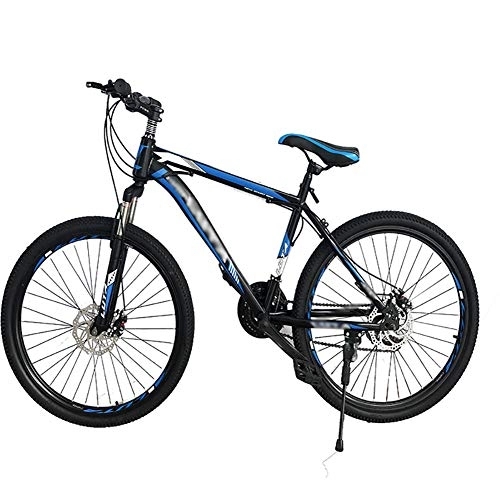 Mountain Bike : YHDP Adults Themselves, Mountain Bike Aluminum Alloy Men's And Women's Hybrid Bikes, Variable Speed Frame Disc Brake Full Suspension MTB Blueb 26inch