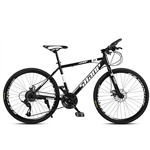 Mountain Bike : YI KE Adult Mountain Bike Dual Disc Brakes Carbon Steel Mountain Bike 26 Inch Wheels Full Suspension MTB Unisex Adult