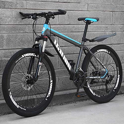 Mountain Bike : YI KE Mountain Bicycle Gears Dual Disc Brakes High Carbon Steel 26 Inch Wheels for Outdoor Cycling Travel Work Out Unisex Adult
