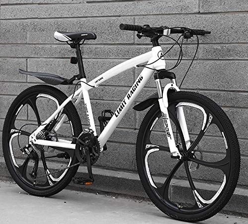 Mountain Bike : yipin 26 Inch Adult Absorber Mountain Bike, Double Disc Brake, High Carbon Steel, Variable Speed