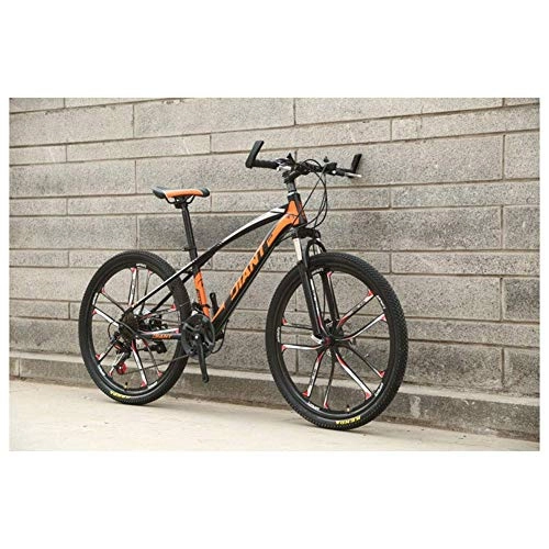 Mountain Bike : YISUNF Outdoor sports 26'' HighCarbon Steel Mountain Bike with 17'' Frame Dual DiscBrake 2130 Speeds, Multiple Colors (Color : Black, Size : 30 Speed)