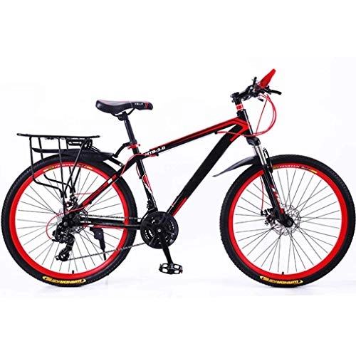 Mountain Bike : YLJYJ Mountain Bike For Male And Female Students Variable Speed Bicycles Shock Absorption City Bike With Front And Rear Dual Disc