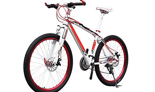 Mountain Bike : Yoli New Bicycle 36V Lithium Battery Electric Snow Bike SHIMAN0 Mountain Bike , 5 colors, three speeds (24speed, red)