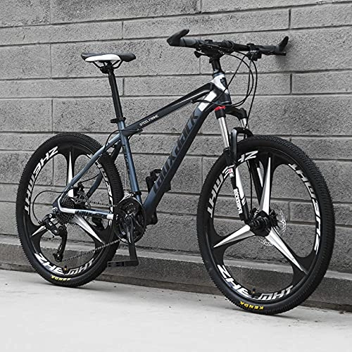 Mountain Bike : Yoshiyami Bicycle, Shift Bicycle Bicycle, Adolescent Gift, Road Racing-[Top Match] Three Knives - Black Gray_21 Speed (Default 26 Inch)，Mountain Bike