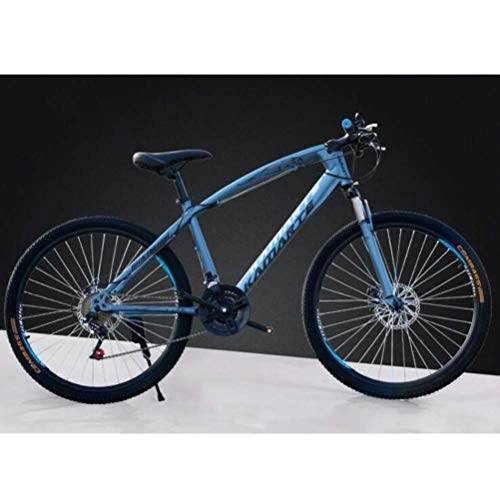 Mountain Bike : YOUSR Off-road Variable Speed City Road Bicycle Cycling, 26 Inch Riding Damping Mountain Bike Blue 24 speed