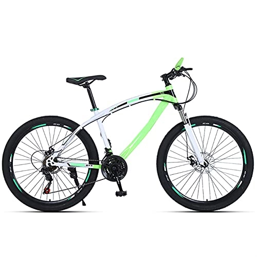 Mountain Bike : Youth / Adult 27-speed Windproof Spoke Wheel Multifunctional Mountain Bike, Front Suspension Of Mountain Cross-country Bike, Multiple Colors, Anti-slip Resin Pedals, High-carbon Steel Frame, for Men For