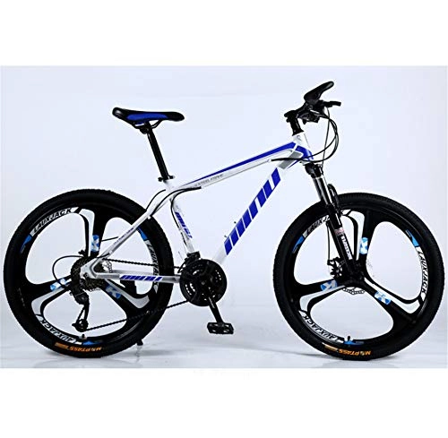 Mountain Bike : YQ&TL 26'' mountain bike, MTB, High Carbon Steel Outroad Bicycles, 21 / 24 / 27 / 30 Speed Bicycle Full Suspension MTB Gears Dual Disc Brakes Mountain Bicycle Sport Cycling Road Bikes Exercise E 30 speed