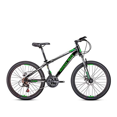 Mountain Bike : YQ&TL Adult Mountain Bike, Mountain Trail Bike High Carbon Steel Outroad Bikes, 24 inch 21 Speed Bicycle Full Suspension MTB Gears Disc Brakes Mountain Bicycle D