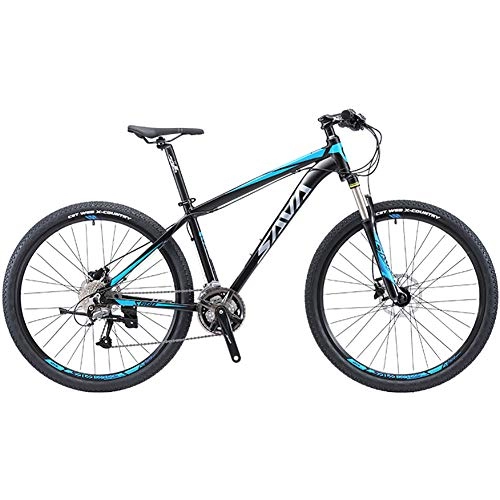 Mountain Bike : YQY Mountain Bike Bicycle 27 Speed Aluminum Alloy Oil Disc Brake 26 Inch Male And Female Variable Speed Adult Bicycle, Blue