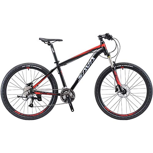 Mountain Bike : YQY Mountain Bike Bicycle 27 Speed Aluminum Alloy Oil Disc Brake 26 Inch Male And Female Variable Speed Adult Bicycle, Red