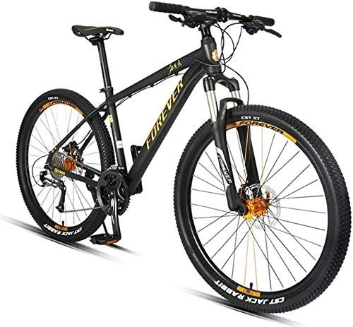 Mountain Bike : YUHT Mountain bike, Mountain bicycle 27.5 Inch Adult 27-Speed Hardtail Mountain Bike, Aluminum Frame Adjustable Seat Gold