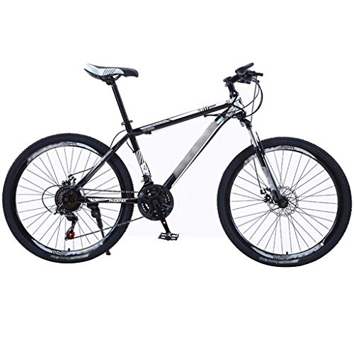 Mountain Bike : YXFYXF Dual Suspension Mountain Bike, Bicycle, Off-road Variable Speed Bicycles, 24 / 26 Inches, 21-speed, Unisex (Color :. (Color : Black, Size : 26 inches)