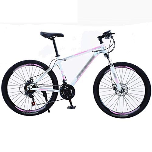 Mountain Bike : YXFYXF Dual Suspension Mountain Bike, Bicycle, Off-road Variable Speed Bicycles, 24 / 26 Inches, 21-speed, Unisex (Color :. (Color : Pink, Size : 24 inches)