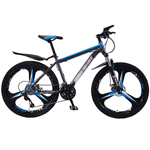 Mountain Bike : YXFYXF Dual Suspension Unisex Commuter Bikes, Youth Light Road Racing, 21 / 24 Speed, 24 / 26 Inch Wheels, Double Disc Brake. (Color : 21 Speed Blue, Size : 26 inches)